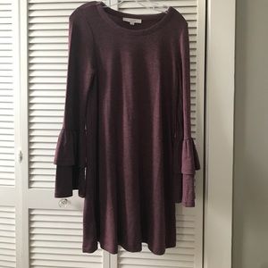 Loft cozy bell sleeved dress, XS